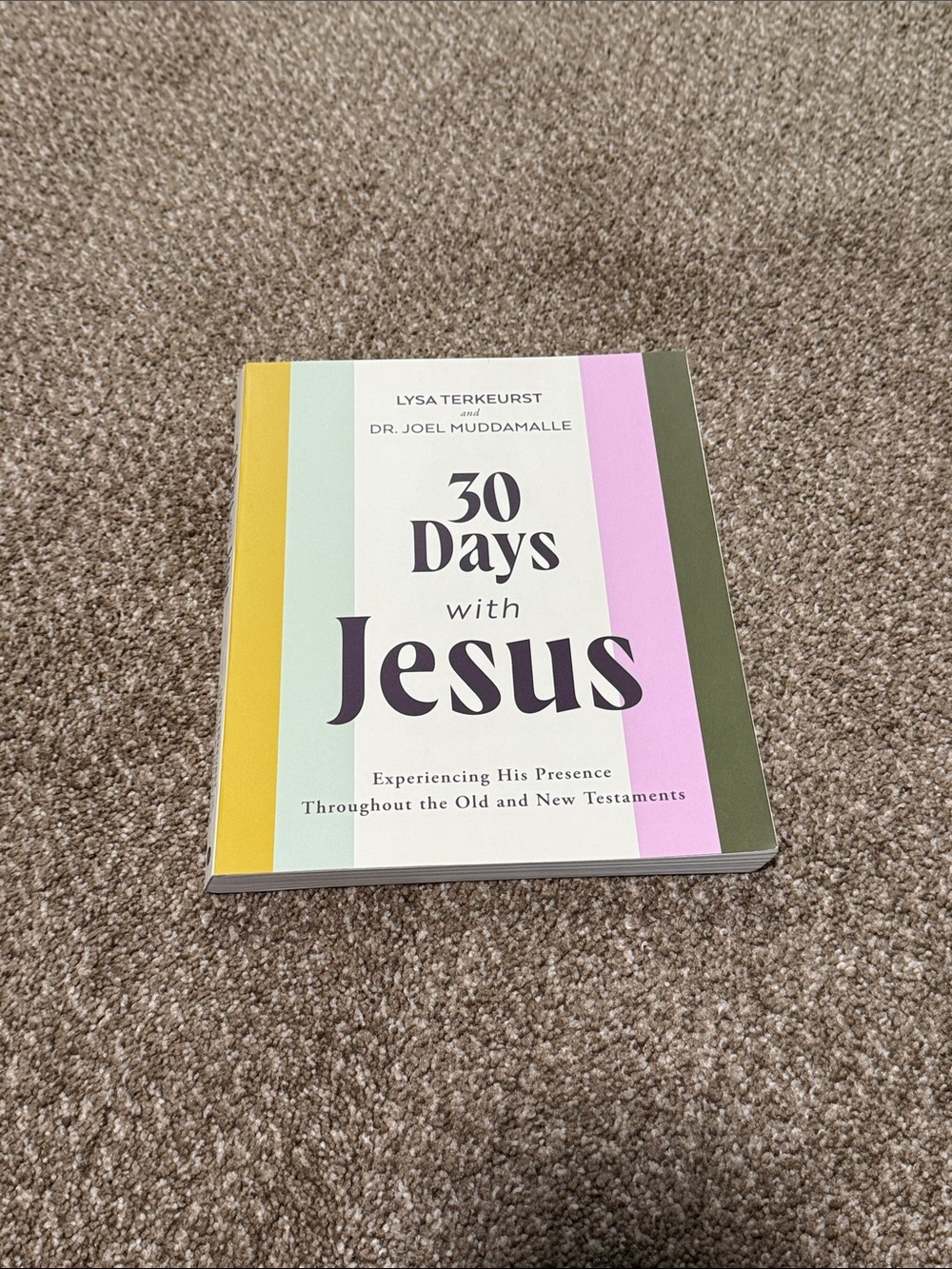 30 Days with Jesus Paperback Book - Multicolor Stripe Cover